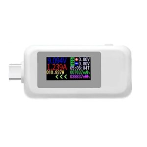 KWS-1902C Color Type C USB Tester Current Voltage Monitor Power Meter Mobile Battery Bank Charger Detector(White) (OEM)