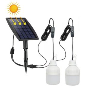SNF-0092 3W Solar Lantern Lighting Bulb Outdoor IP44 Waterproof LED One for Two Lighting System Split Garden Lamp, Length:5m (OEM)