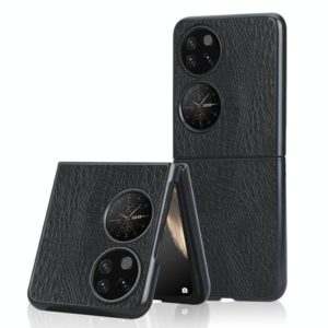 For Huawei P50 Pocket Crocodile Texture Folding Phone Case(Black) (OEM)