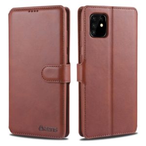 For Samsung Galaxy A81 / Note 10 Lite AZNS Calf Texture Horizontal Flip Leather Case, with Holder & Card Slots & Wallet & Photo Frame(Brown) (AZNS) (OEM)