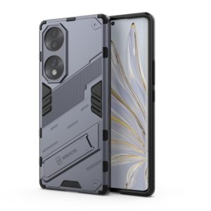 For Honor 70 Punk Armor 2 in 1 PC + TPU Shockproof Case with Invisible Holder(Grey) (OEM)