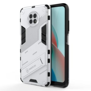 For Xiaomi Redmi Note 9 5G Punk Armor 2 in 1 PC + TPU Shockproof Case with Invisible Holder(White) (OEM)