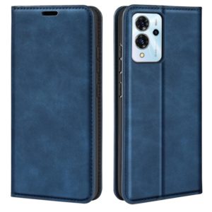 For ZTE Blade V40 Pro Retro-skin Magnetic Suction Leather Phone Case(Dark Blue) (OEM)