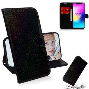 For LG W10 Solid Color Colorful Magnetic Buckle Horizontal Flip PU Leather Case with Holder & Card Slots & Wallet & Lanyard(Black) (OEM)