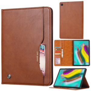 Knead Skin Texture Horizontal Flip Leather Case for Galaxy Tab A 8.0 (2019) T290 / T295, with Photo Frame & Holder & Card Slots & Wallet(Brown) (OEM)