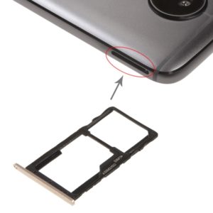 SIM Card Tray + SIM Card Tray / Micro SD Card Tray for Motorola Moto G5S(Gold) (OEM)