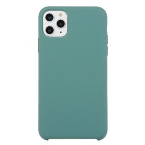 For iPhone 11 Pro Max Solid Color Solid Silicone Shockproof Case (Pine Needle Green) (OEM)