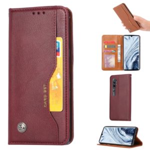 For Xiaomi Mi Note 10 / Note 10 Pro / CC9 Pro Knead Skin Texture Horizontal Flip Leather Case with Photo Frame & Holder & Card Slots & Wallet(Wine Red) (OEM)