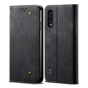 For Xiaomi Mi CC9 / Mi 9 Lite Denim Texture Casual Style Horizontal Flip Leather Case with Holder & Card Slots & Wallet(Black) (OEM)