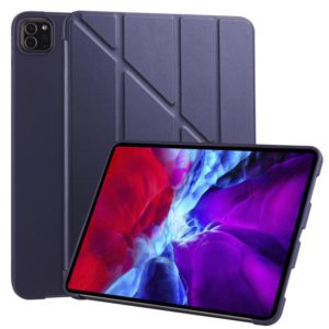 For iPad Pro 11 (2020) Multi-folding Horizontal Flip PU Leather + Shockproof Honeycomb TPU Tablet Case with Holder(Dark Blue) (OEM)