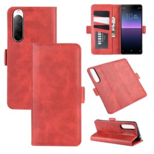 For Sony Xperia 10 II Dual-side Magnetic Buckle Horizontal Flip Leather Case with Holder & Card Slots & Wallet(Red) (OEM)