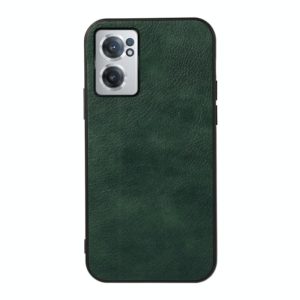 For OnePlus Nord CE 2 5G Two-color Litchi Texture PU Phone Case(Green) (OEM)
