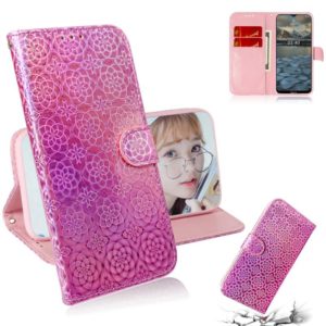 For Nokia 2.4 Solid Color Colorful Magnetic Buckle Horizontal Flip PU Leather Case with Holder & Card Slots & Wallet & Lanyard(Pink) (OEM)