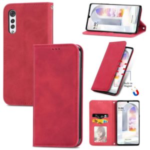 For LG Velvet 2 Pro Retro Skin Feel Business Magnetic Horizontal Flip Leather Case with Holder & Card Slots & Wallet & Photo Frame(Red) (OEM)