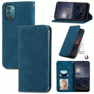 For Nokia G21 Retro Skin Feel Magnetic Horizontal Flip Leather Phone Case(Blue) (OEM)