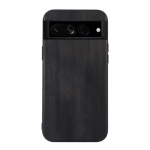 For Google Pixel 7 Pro 5G Yellow Cow Texture PU Phone Case(Black) (OEM)