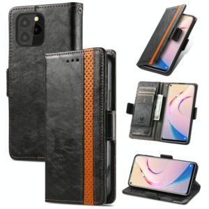 For Oukitel C21 Pro CaseNeo Business Splicing Dual Magnetic Buckle Horizontal Flip PU Leather Case with Holder & Card Slots & Wallet(Black) (OEM)