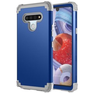 For LG Stylo 6 3 in 1 Shockproof PC + Silicone Protective Case(Navy Blue + Grey) (OEM)