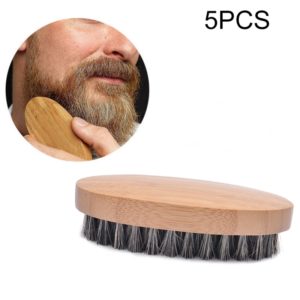 Men Beard Care Brush Hardwood Handle Wild Boar Bristle Comb (OEM)