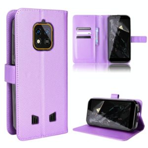 For Oukitel WP18 Diamond Texture Leather Phone Case(Purple) (OEM)