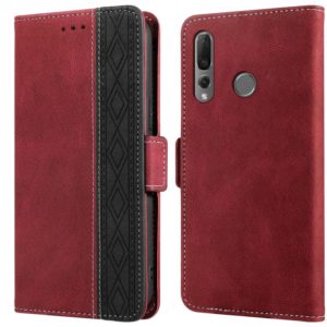 For Huawei P smart Z Stitching Side-Magnetic RFID Leather Phone Case(Red) (OEM)