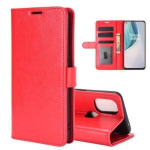 For OnePlus Nord N10 5G R64 Texture Single Horizontal Flip Protective Case with Holder & Card Slots & Wallet& Photo Frame(Red) (OEM)