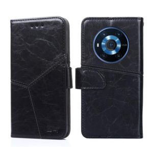 For Honor Magic3 Geometric Stitching Horizontal Flip Leather Phone Case(Black) (OEM)