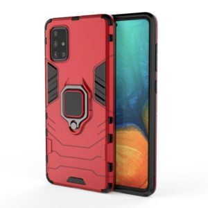 For Galaxy A71 Shockproof PC + TPU Protective Case with Magnetic Ring Holder(Red) (OEM)