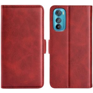 For Motorola Moto Edge 30 5G Dual-side Magnetic Buckle Horizontal Flip Leather Phone Case(Red) (OEM)