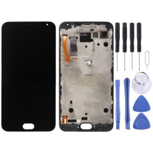 TFT LCD Screen for Meizu MX5 Digitizer Full Assembly with Frame(Black) (OEM)