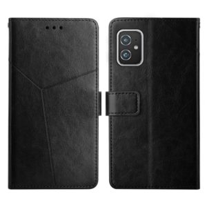 For Asus Zenfone 8 Y Stitching Horizontal Flip Leather Phone Case(Black) (OEM)