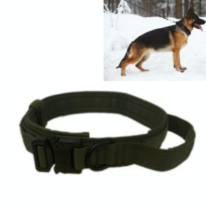 Nylon Thickened Large And Medium-Sized Dog Traction Collar Pet Collar, Size:L(Army Green) (OEM)