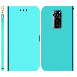 For Tecno Phantom X Imitated Mirror Surface Horizontal Flip Leather Phone Case(Mint Green) (OEM)