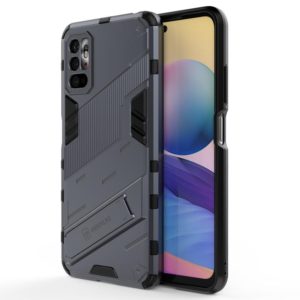For Xiaomi Redmi Note 10 5G Punk Armor 2 in 1 PC + TPU Shockproof Case with Invisible Holder(Grey) (OEM)