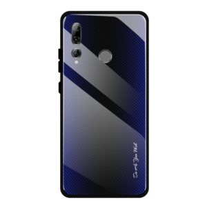 For Huawei Enjoy 9s / Honor 10i / 20i / 20 Lite / P Smart Plus 2019 / Maimang 8 Texture Gradient Glass Protective Case(Dark Blue) (OEM)