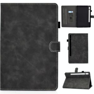 For Samsung Galaxy Tab S8 / Galaxy Tab S7 T870 Cowhide Texture Horizontal Flip Leather Case with Holder & Card Slots & Sleep / Wake-up Function(Gray) (OEM)