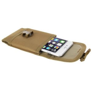5.5 inch Universal Vertical Nylon Fabric Waist Bag for iPhone 6 Plus & 6S Plus, Galaxy S6, Huawei, etc(Brown) (OEM)