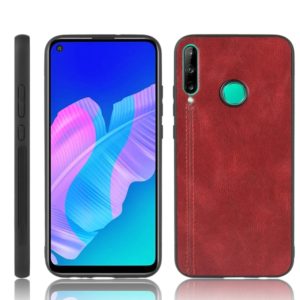 For Huawei P40 lite E / Y7P Shockproof Sewing Cow Pattern Skin PC + PU + TPU Case(Red) (OEM)