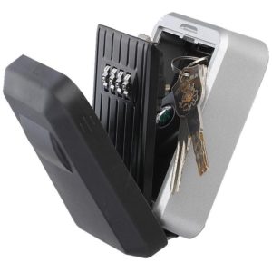 KB-Q-FSG Large Capacity Wall-Mounted Key Box Password Key Storage Box(Black) (OEM)