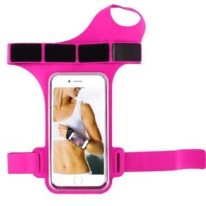 Running Sports Mobile Phone Wrist Bag, Specification:Under 5.5 inches(Rose Red) (OEM)
