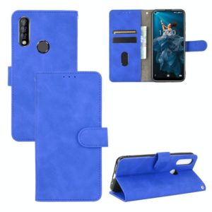 For Oukitel C17 / C17 Pro Solid Color Skin Feel Magnetic Buckle Horizontal Flip Calf Texture PU Leather Case with Holder & Card Slots & Wallet(Blue) (OEM)