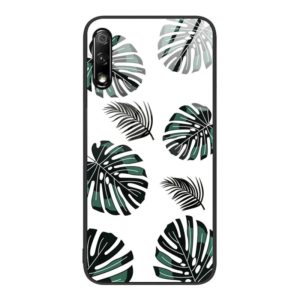 For Honor 9X Colorful Painted Glass Phone Case(Banana Leaf) (OEM)