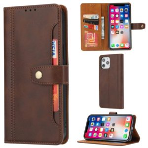 For iPhone 12 / 12 Pro Calf Texture Double Fold Clasp Horizontal Flip Leather Case with Photo Frame & Holder & Card Slots & Wallet(Coffee) (OEM)