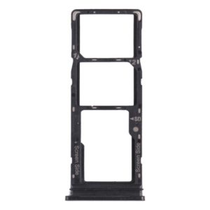 For Tecno Spark 5 Pro KD7 SIM Card Tray + SIM Card Tray + Micro SD Card Tray (Black) (OEM)