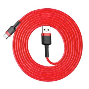 Baseus 2m 2A Max USB to USB-C / Type-C Data Sync Charge Cable(Red+Red) (Baseus) (OEM)