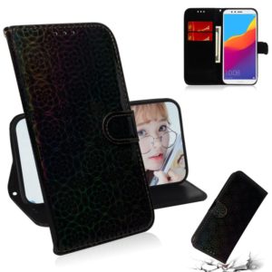 For Huawei Y6 2018 / Honor 7A Solid Color Colorful Magnetic Buckle Horizontal Flip PU Leather Case with Holder & Card Slots & Wallet & Lanyard(Black) (OEM)