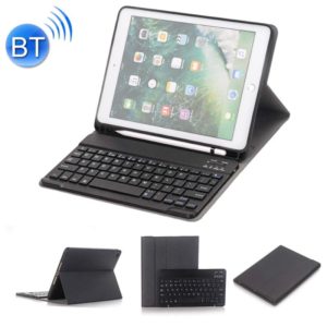 Detachable Bluetooth Keyboard + Horizontal Flip Leather Tablet Case with Holder & Pencil Holder for iPad Pro 9.7 inch, iPad Air, iPad Air 2, iPad 9.7 inch (2017), iPad 9.7 inch (2018) (Black) (OEM)
