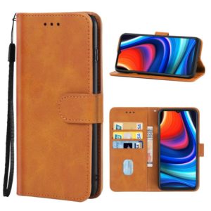 Leather Phone Case For Itel Vision 2S(Brown) (OEM)