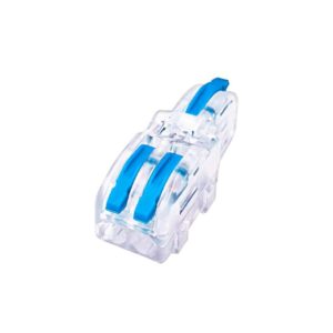 10 PCS Multi-Function Branch Wire Butt Copper Wire Quick Connection Terminal, Model: F12 Blue Handle One in Two Out (OEM)