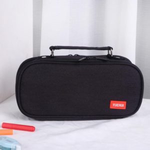 Large Capacity Multi-layer Portable Stationery Bag Canvas Pen Bag(Black) (OEM)